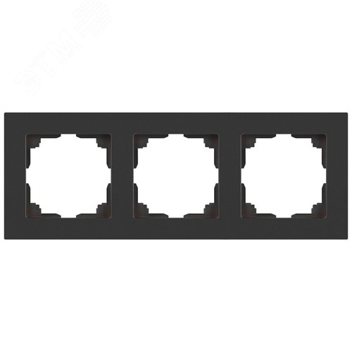 Изображение товара Рамка для розеток и выключателей 3 поста графит пластик Intro Accent 6-503-07 (шт)