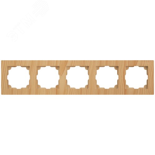 Изображение товара Рамка для розеток и выключателей 5 постов сосна пластик Intro Accent 6-505-11 (шт)