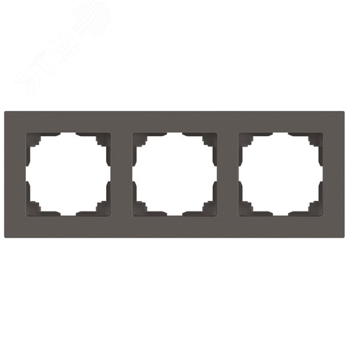Изображение товара Рамка для розеток и выключателей 3 поста сталь пластик Intro Accent 6-503-09 (шт)