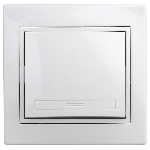Изображение товара Выключатель одноклавишный, в рамку (скрытого монтажа) белый 10А 250В Intro Plano 1-101-01 (шт)