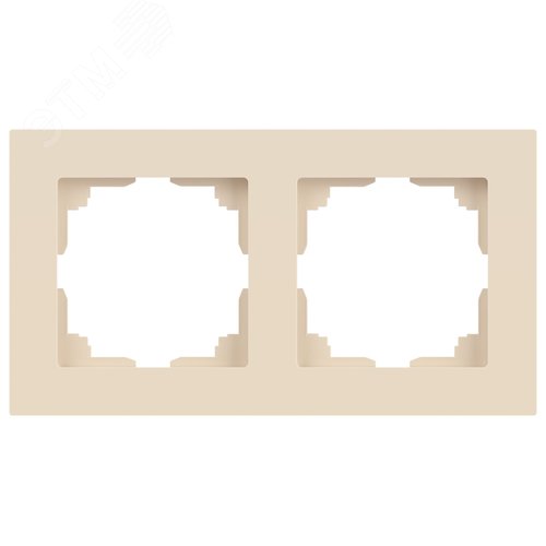 Изображение товара Рамка для розеток и выключателей 2 поста слоновая кость пластик Intro Accent 6-502-02 (шт)