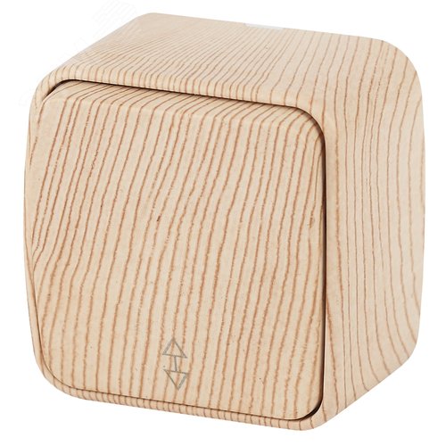 Изображение товара Переключатель Intro Polo 3-103-11 одноклавишный 10A-250В, IP20, ОУ, сосна (шт)