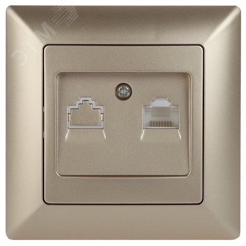 Изображение товара Розетка информационная RJ45, СУ, Solo, шампань, 4-303-04 (шт)