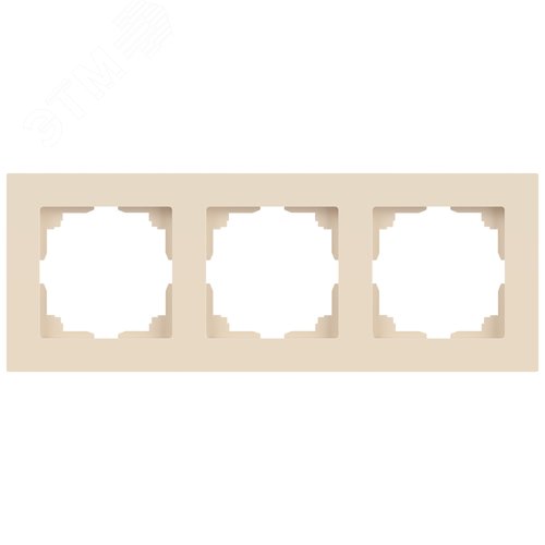 Изображение товара Рамка для розеток и выключателей 3 поста слоновая кость пластик Intro Accent 6-503-02 (шт)