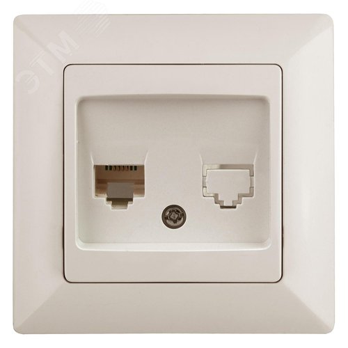 Изображение товара Розетка информационная RJ45, СУ, Solo, сл.кость, 4-303-02 (шт)