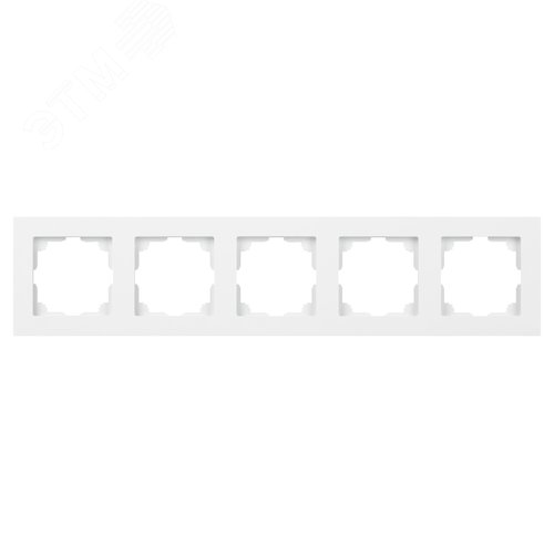 Изображение товара Рамка для розеток и выключателей 5 постов белый пластик Intro Accent 6-505-01 (шт)