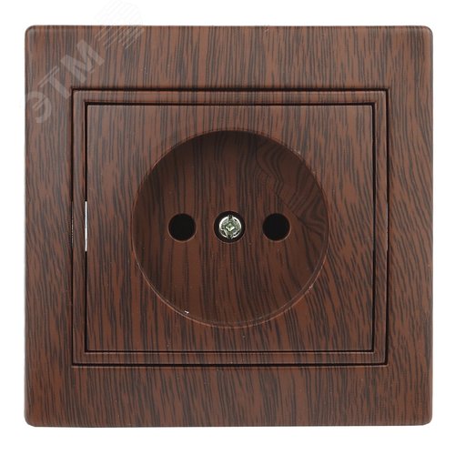 Изображение товара Розетка однофазная скрытого монтажа, в рамку без шторок венге 16А 250В IP20 1-201-10 Intro Plano (шт)