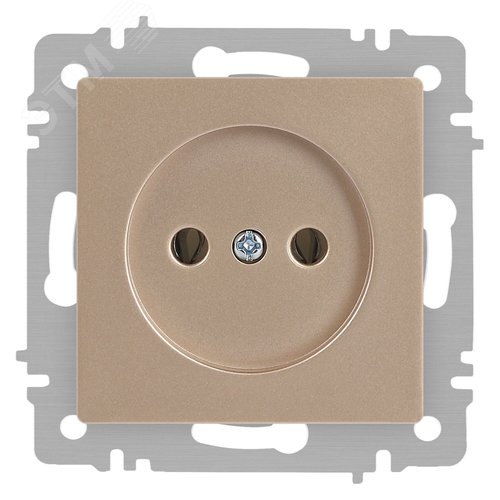 Изображение товара Розетка однофазная скрытого монтажа, в рамку без шторок шампань 16А 250В IP20 винтовые зажимы 6-201-04 Intro Accent (шт)