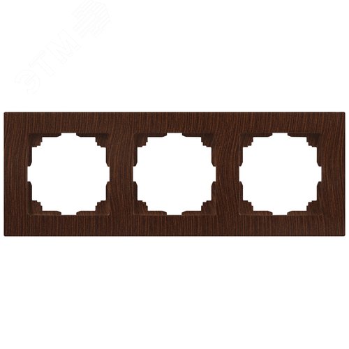 Изображение товара Рамка для розеток и выключателей 3 поста венге пластик Intro Accent 6-503-10 (шт)