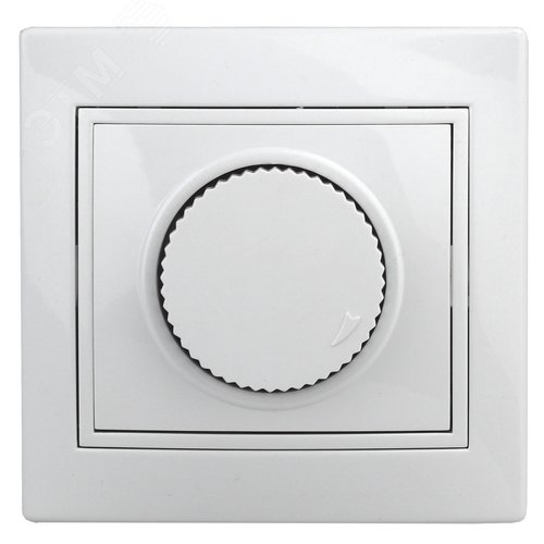 Изображение товара Светорегулятор Intro Plano 1-401-01 (диммер) поворотный, 600Вт 230В, IP20, СУ, белый (шт)