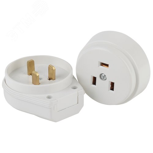 Изображение товара Соединитель Intro электрический 2P+E (СЭ.РВШ32-002), 32А-250В, ОУ, ПЭТФ (6/36/1080), (Разъем РШ-ВШ 32А 250В 2P+E (ОУ) (шт)