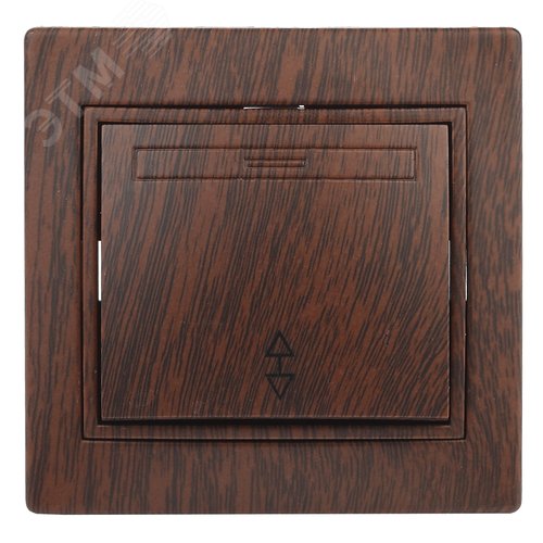 Изображение товара Переключатель Intro Plano 1-103-10 одноклавишный 10А-250В, IP20, СУ, венге (шт)