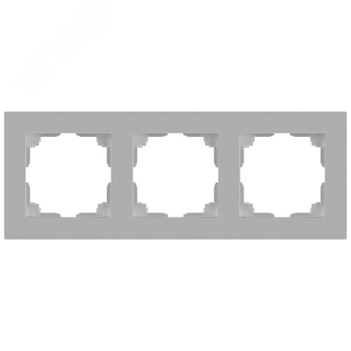 Изображение товара Рамка для розеток и выключателей 3 поста алюминий пластик Intro Accent 6-503-03 (шт)