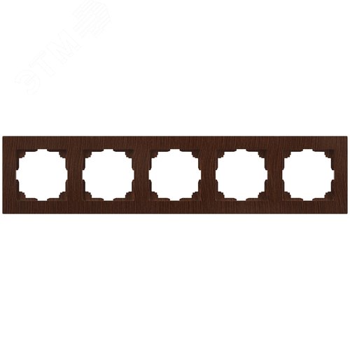 Изображение товара Рамка для розеток и выключателей 5 постов венге пластик Intro Accent 6-505-10 (шт)