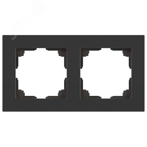 Изображение товара Рамка для розеток и выключателей 2 поста графит пластик Intro Accent 6-502-07 (шт)