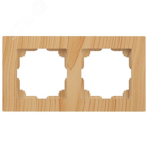 Изображение товара Рамка для розеток и выключателей 2 поста сосна пластик Intro Accent 6-502-11 (шт)
