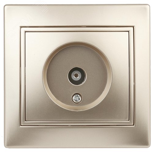 Изображение товара Розетка TV одиночная, СУ, Plano, шампань, 1-301-04 (шт)