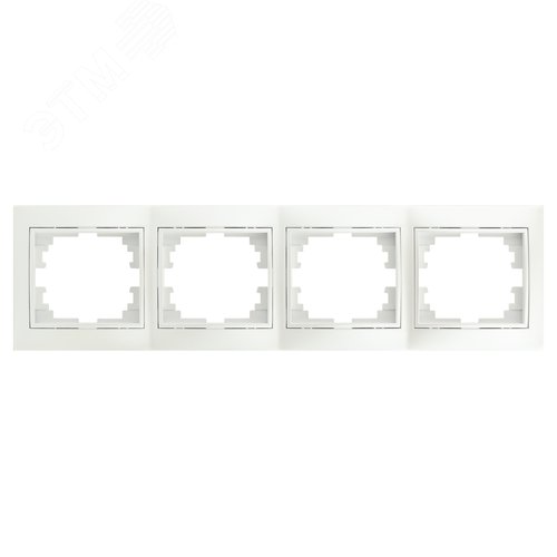 Изображение товара Рамка для розеток и выключателей 4 поста перламутр пластик Intro Plano 1-504-06 (шт)