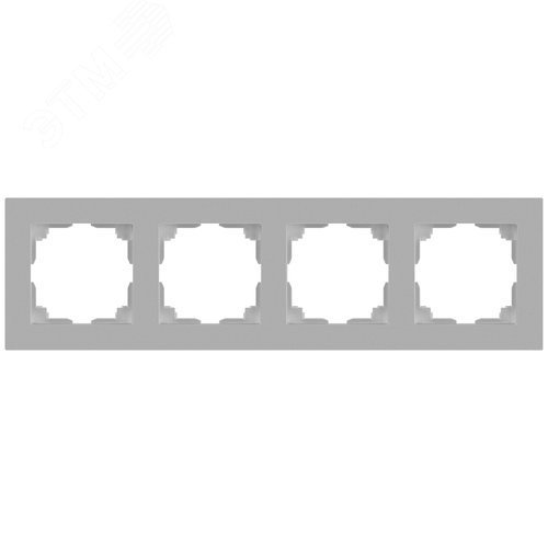 Изображение товара Рамка для розеток и выключателей 4 поста алюминий пластик Intro Accent 6-504-03 (шт)