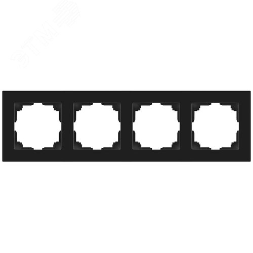 Изображение товара Рамка для розеток и выключателей 4 поста антрацит пластик Intro Accent 6-504-05 (шт)