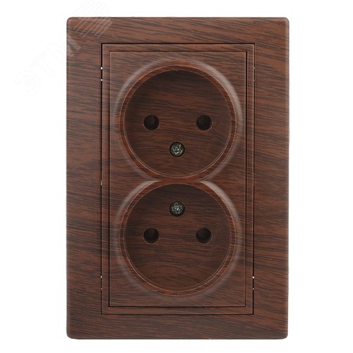 Изображение товара Розетка однофазная скрытого монтажа, в рамку без шторок венге 16А 250В IP20 1-204-10 Intro Plano (шт)