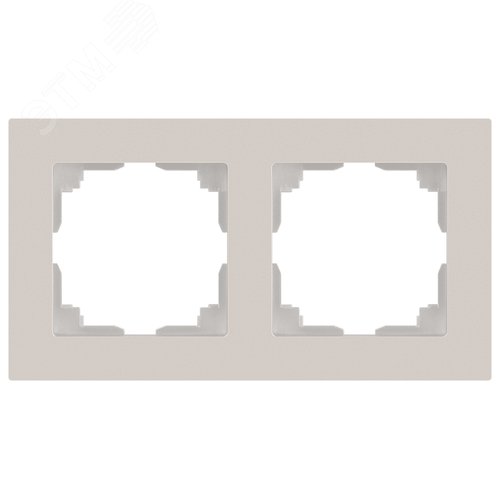 Изображение товара Рамка для розеток и выключателей 2 поста перламутр пластик Intro Accent 6-502-06 (шт)