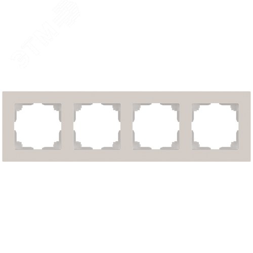 Изображение товара Рамка для розеток и выключателей 4 поста перламутр пластик Intro Accent 6-504-06 (шт)