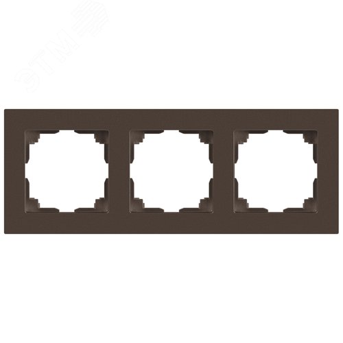 Изображение товара Рамка для розеток и выключателей 3 поста бронза пластик Intro Accent 6-503-08 (шт)
