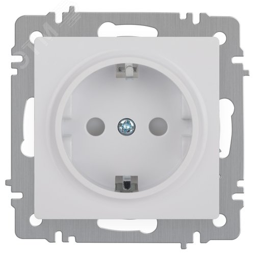 Изображение товара Розетка однофазная скрытого монтажа, в рамку с заземлением со шторками графит 16А 250В IP20 винтовые зажимы 6-206-01 Intro Accent (шт)