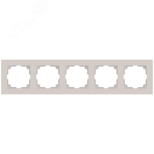 Изображение товара Рамка для розеток и выключателей 5 постов перламутр пластик Intro Accent 6-505-06 (шт)
