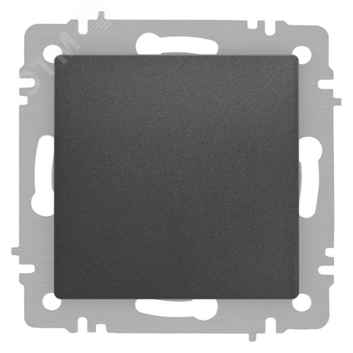Изображение товара Выключатель одноклавишный, в рамку (скрытого монтажа) графит 10А 250В винтовые зажимы Intro Accent 6-101-07 (шт)