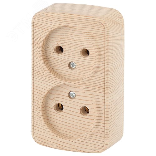 Изображение товара Розетка однофазная наружная (открытой установки) без шторок сосна 16А 250В IP20 винтовые зажимы 3-203-11 Intro Polo (шт)