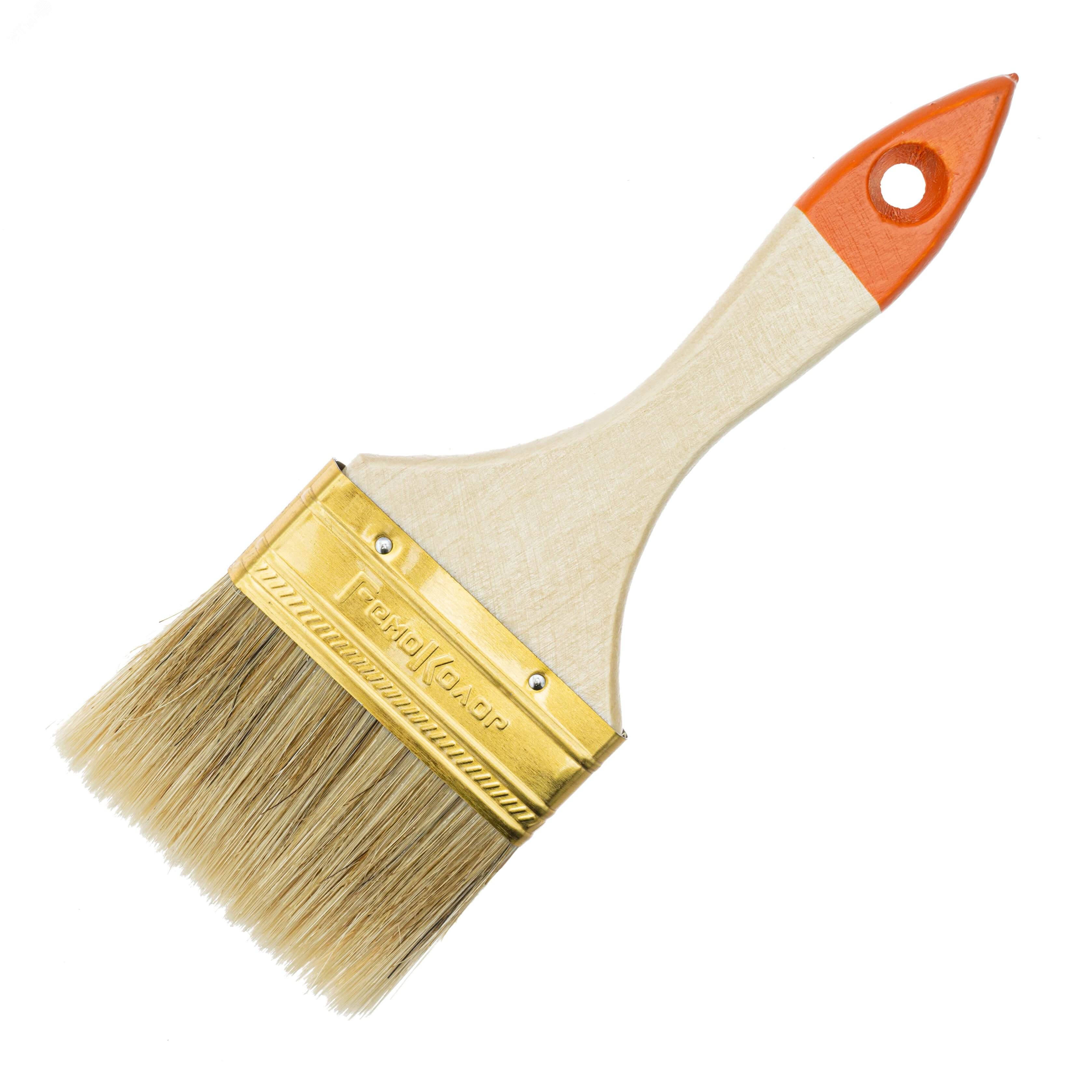 Изображение товара Кисть плоская универсальная 75мм для покраски строительных работ