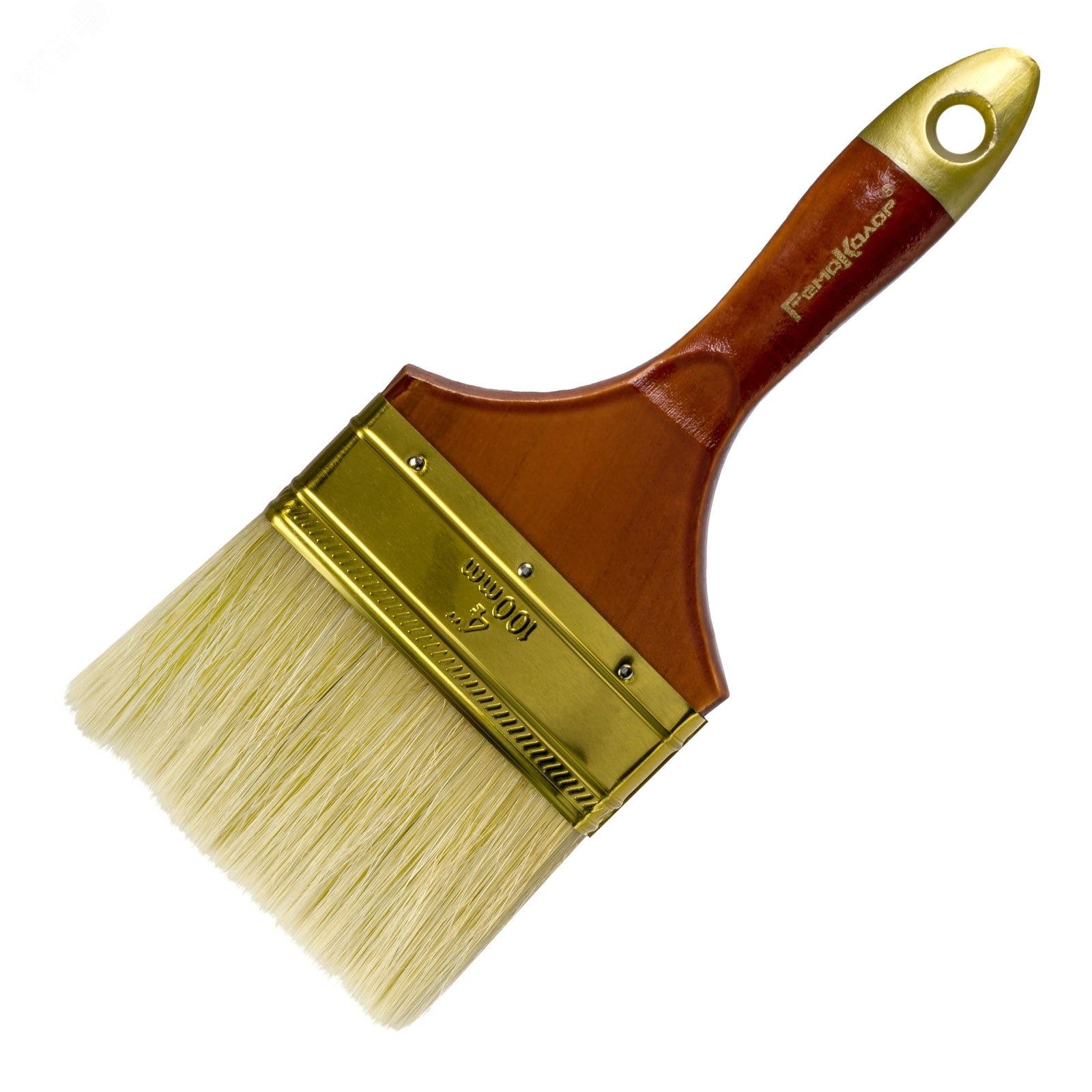 Изображение товара Кисть малярная плоская Профи 4 дюйма для лакокрасочных работ