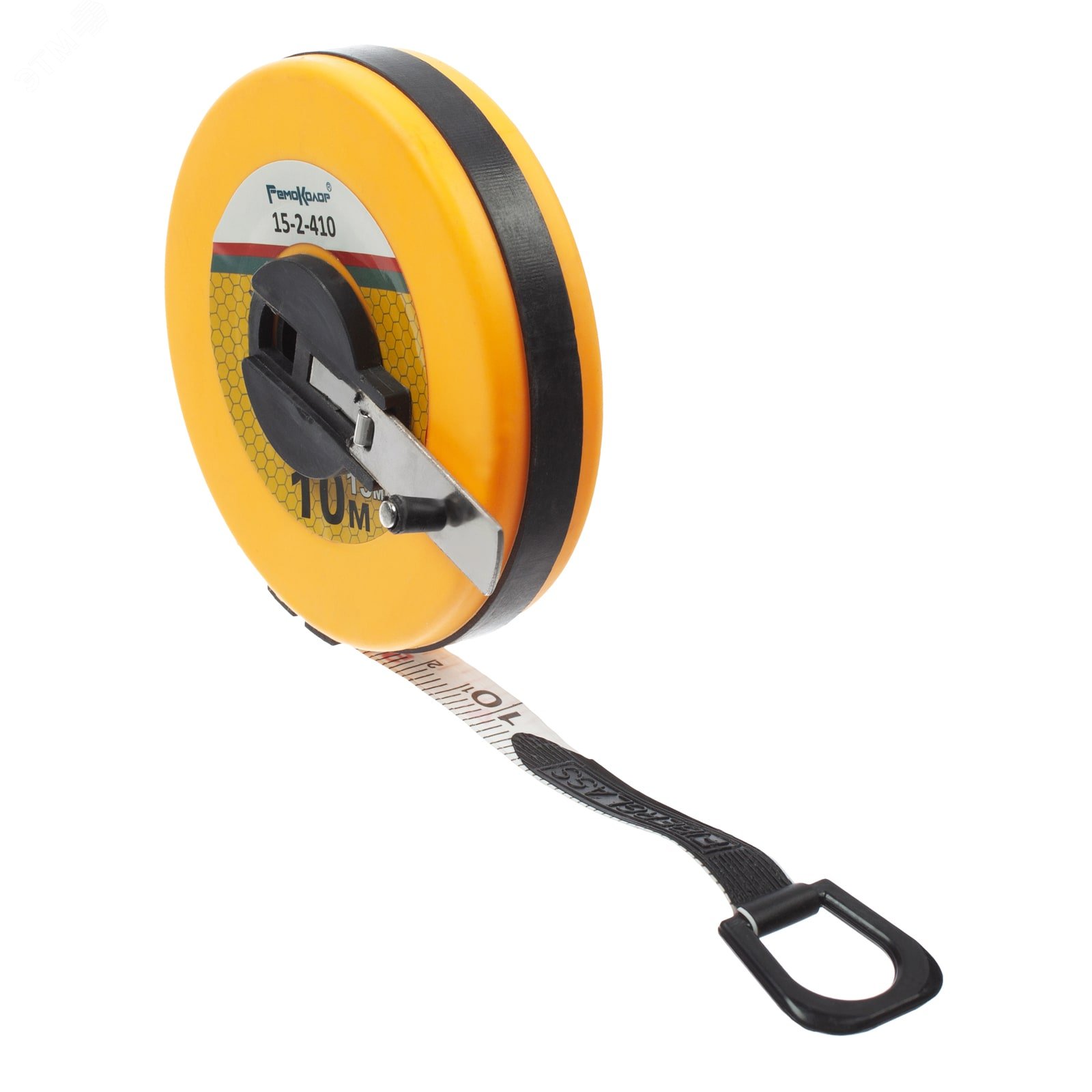 Изображение товара Мерная лента фибергласовая, закрытый пласт. корпус, лента из ПВХ, катушечная ручка, 10м х13мм (шт)