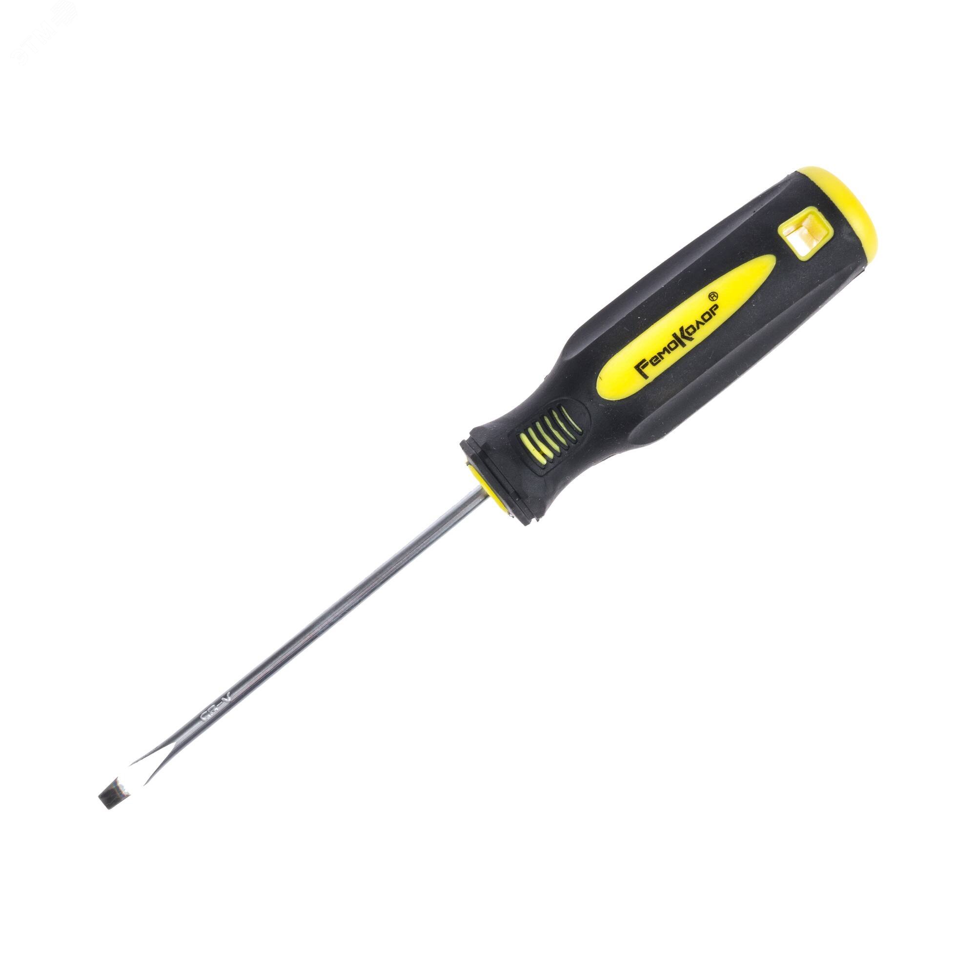 Изображение товара Отвертка ULTRA SL4,0 х 100 мм из хромванадиевой стали с двухкомпонентной рукояткой