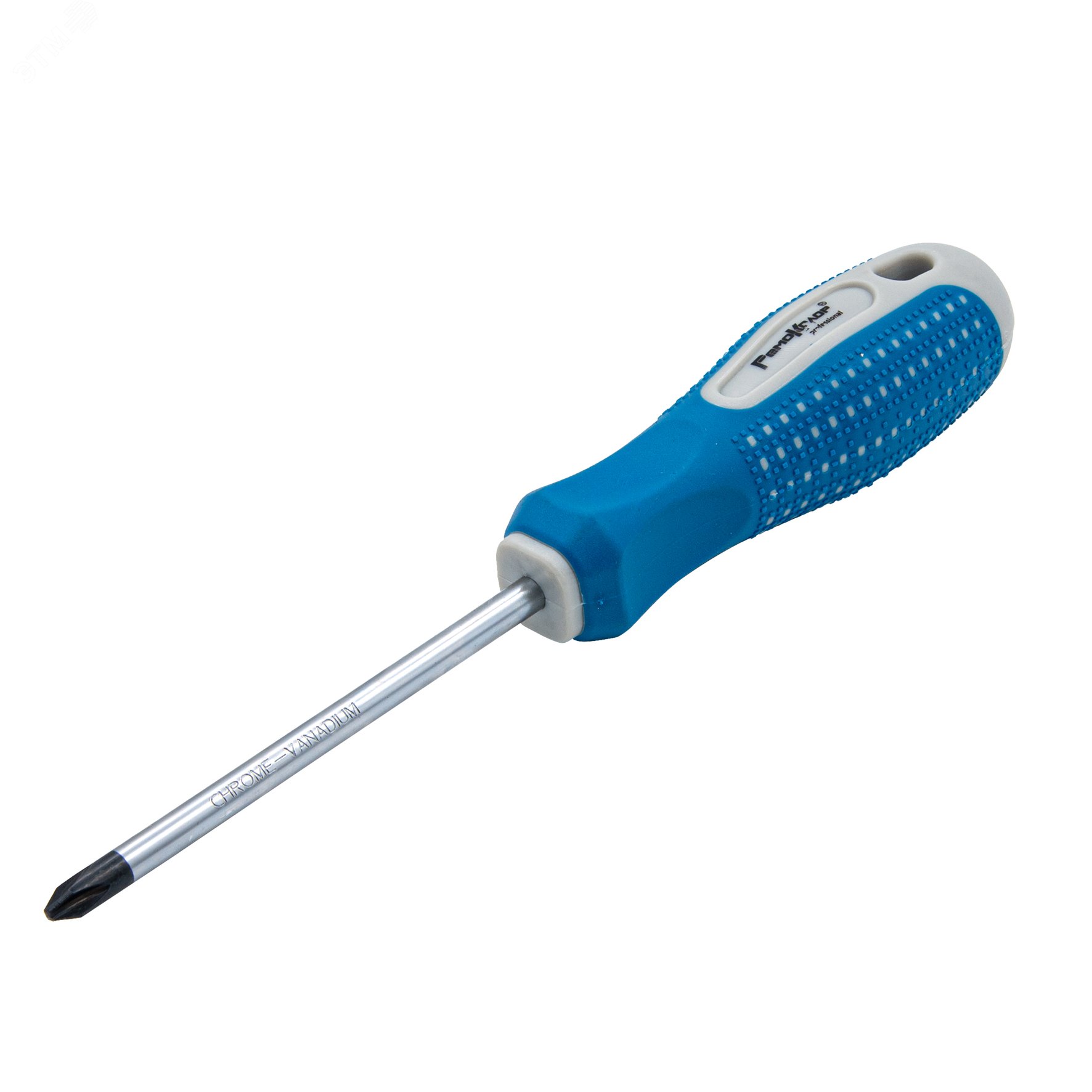 Изображение товара Отвёртка крестовая POINT PH2 100 мм с двухкомпонентной рукояткой из пластика