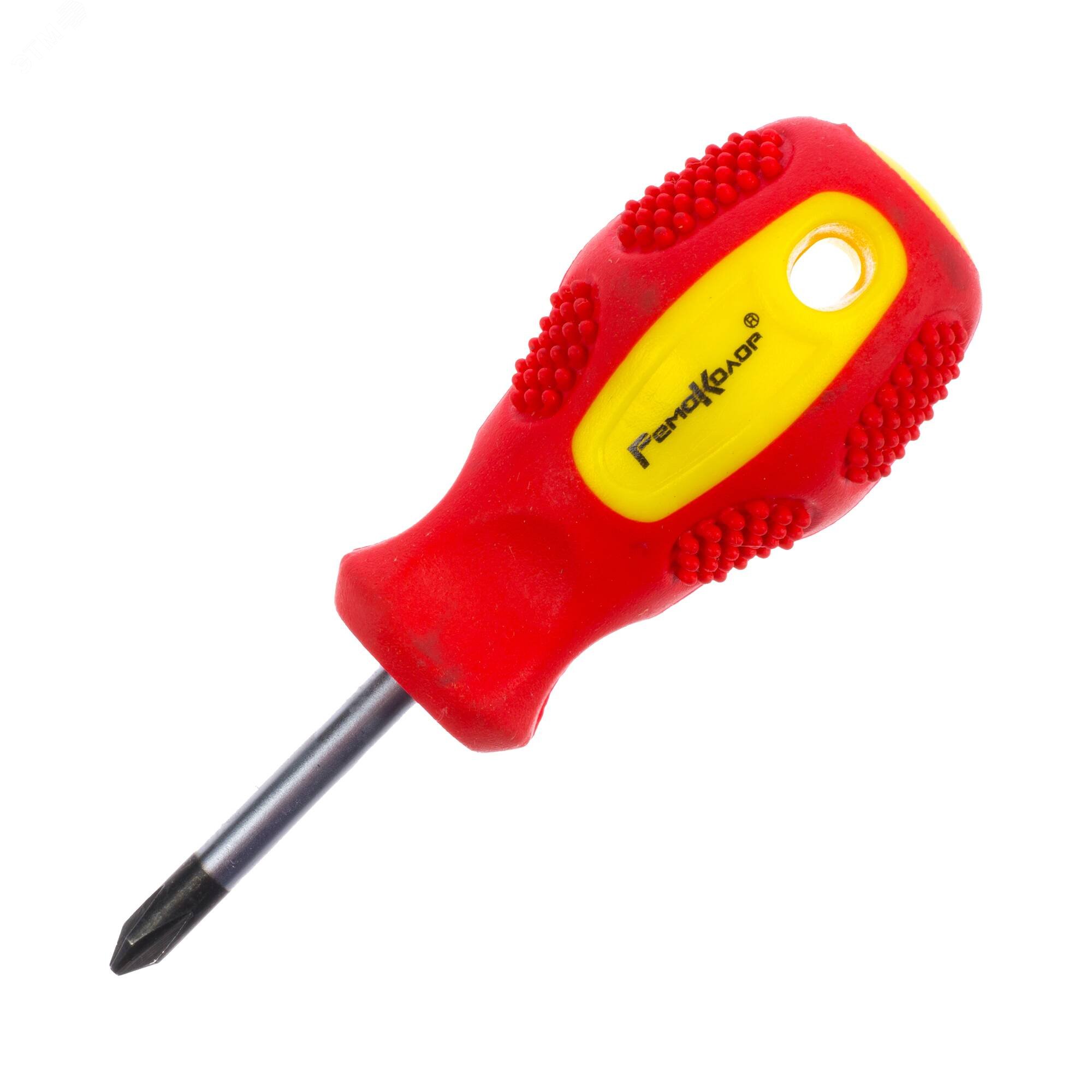 Изображение товара Отвертка крестовая DRIVER PH1 38 мм из хромванадиевой стали с двухкомпонентной рукояткой