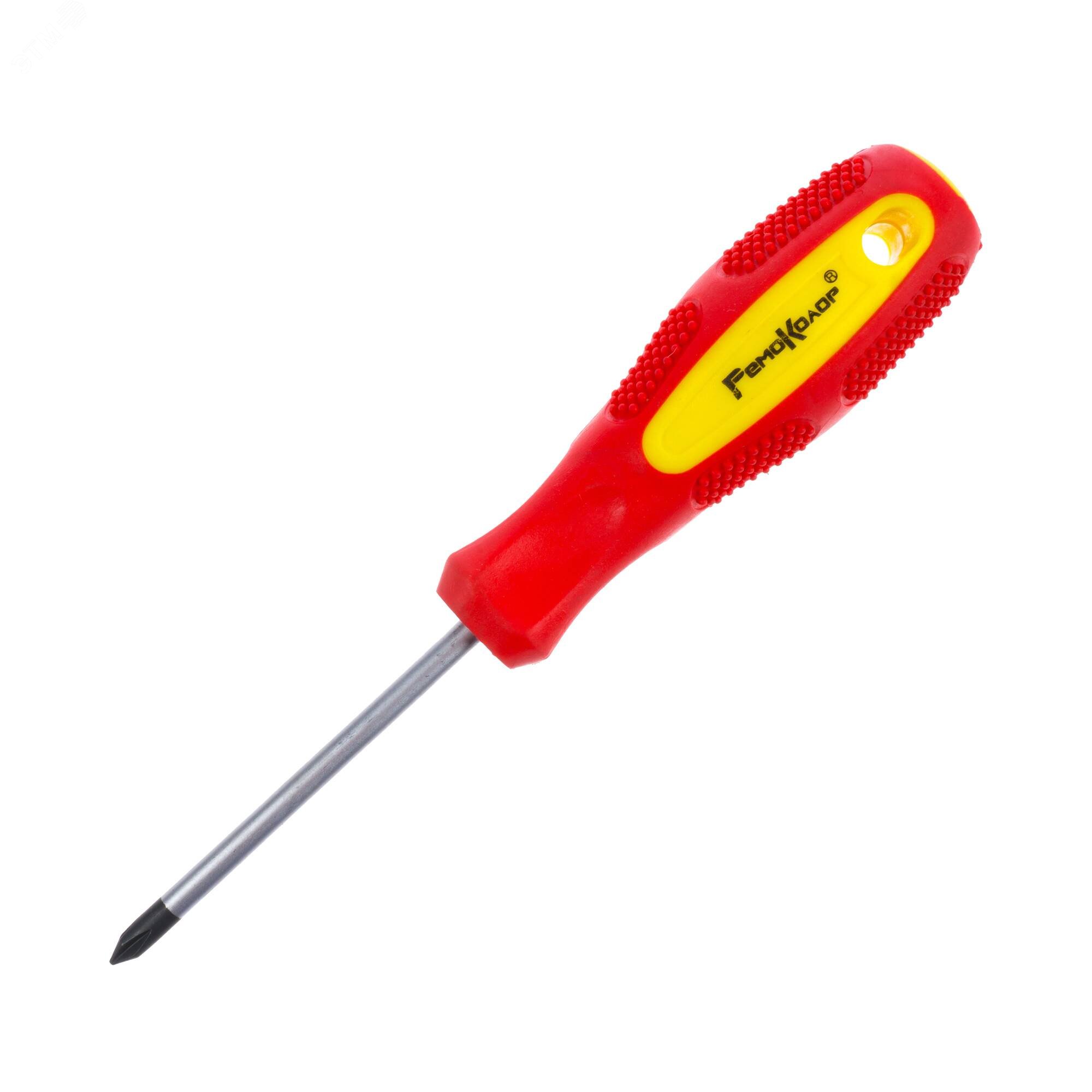 Изображение товара Отвертка DRIVER PH1 75 мм из хром-ванадиевой стали с двухкомпонентной рукояткой