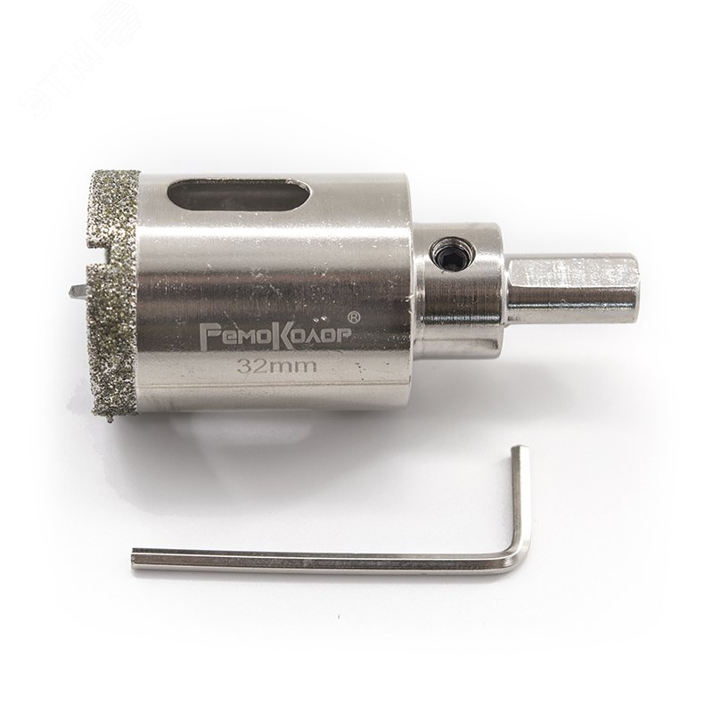 Изображение товара Коронка алмазная по стеклу и керамограниту, 32 х 67 мм, центрирующее сверло (шт)