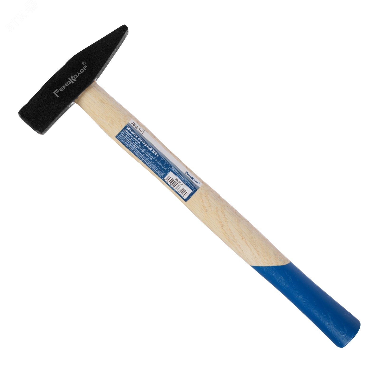 Изображение товара Молоток слесарный 200 г, кованый, деревянная рукоятка (шт)