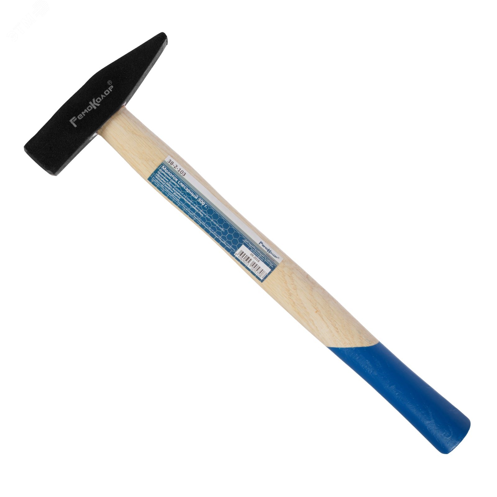 Изображение товара Молоток слесарный 300 г, кованый, деревянная рукоятка (шт)