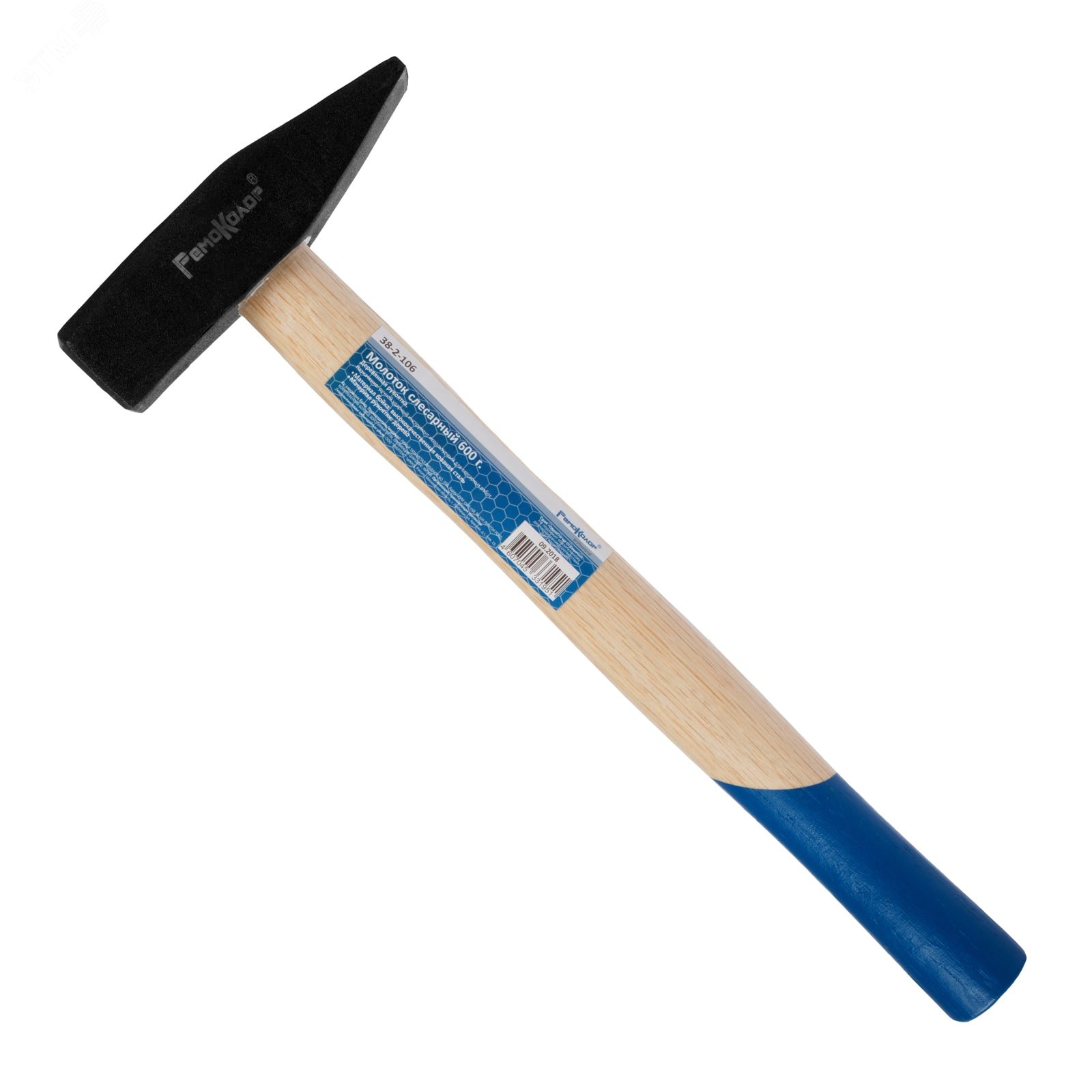 Изображение товара Молоток слесарный 600 г кованый с деревянной рукояткой