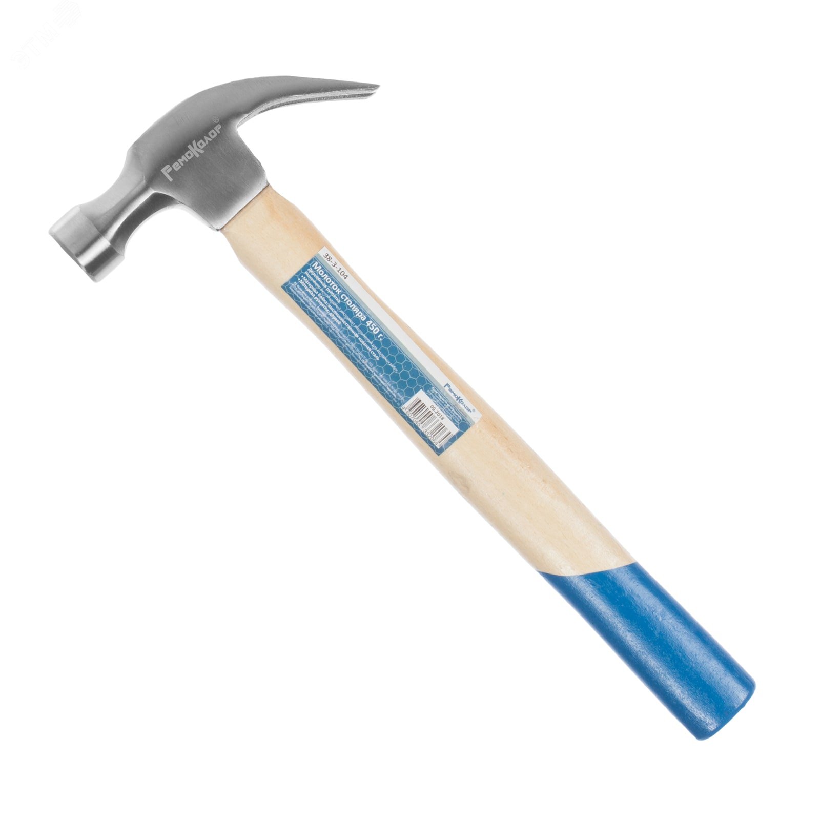 Изображение товара Молоток столяра 450 г, деревянная рукоятка (шт)