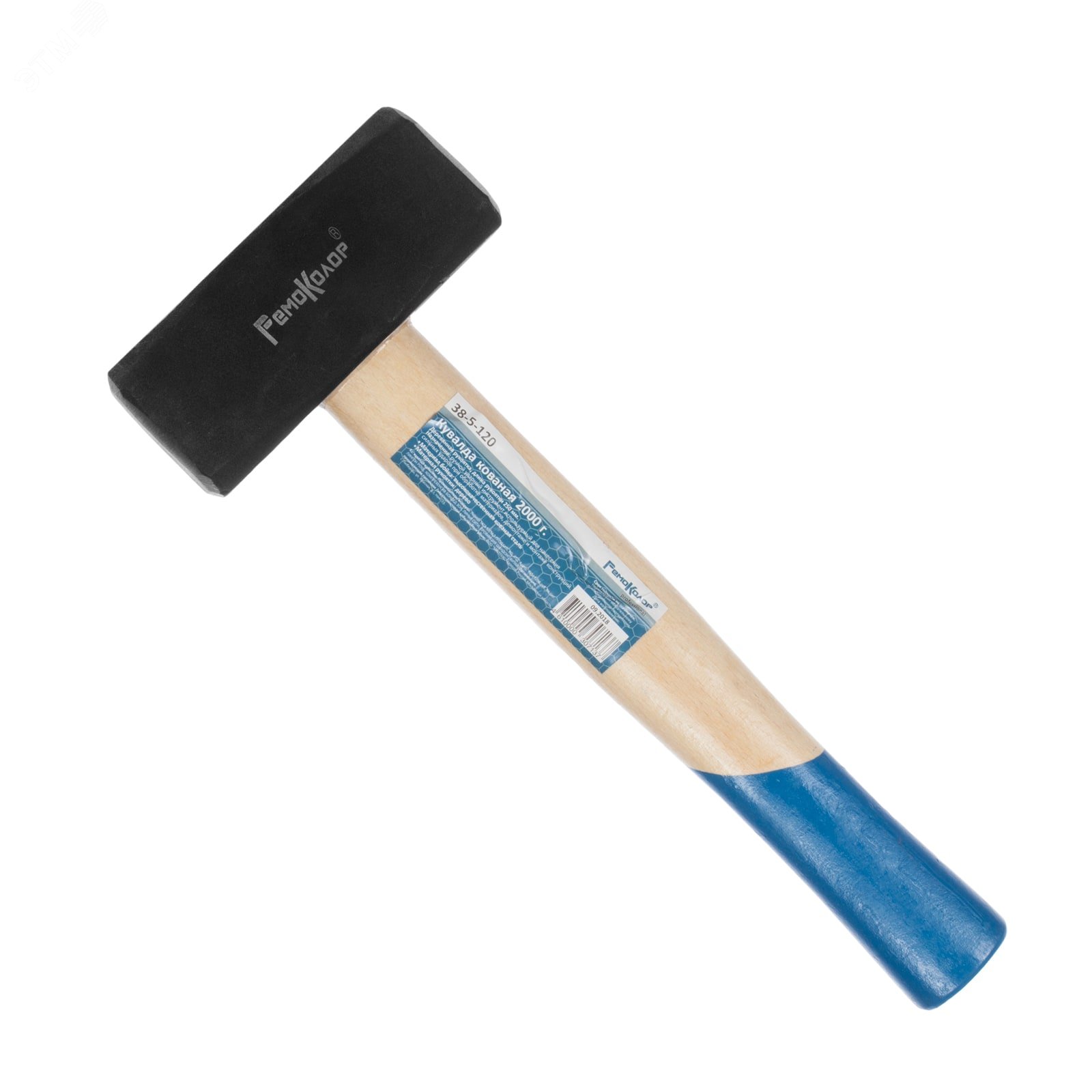 Изображение товара Кувалда 2000 г, кованая, деревянная рукоятка 250 мм (шт)