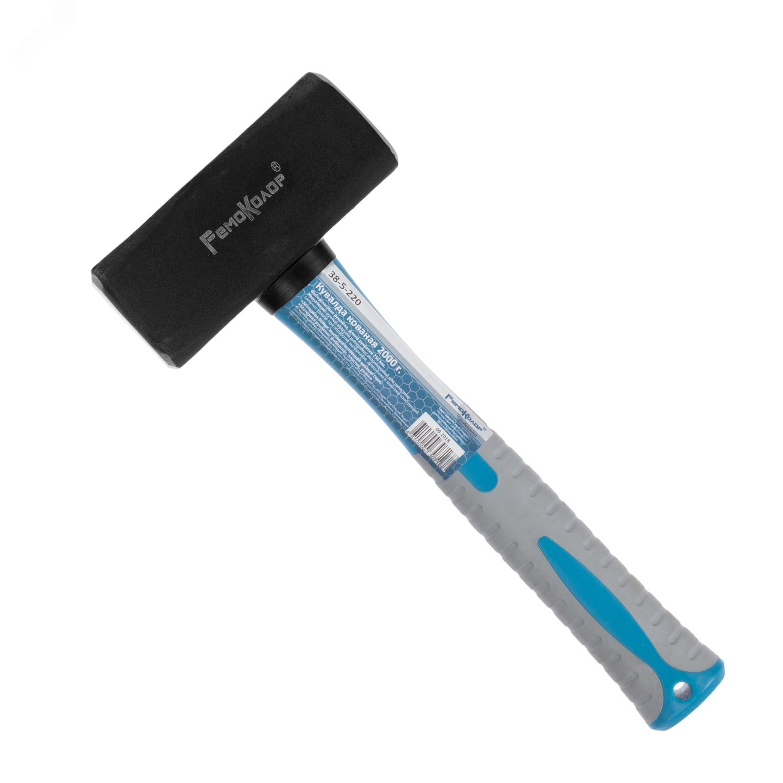 Изображение товара Кувалда 2000 г, кованая, фиберглассовая рукоятка 250 мм (шт)