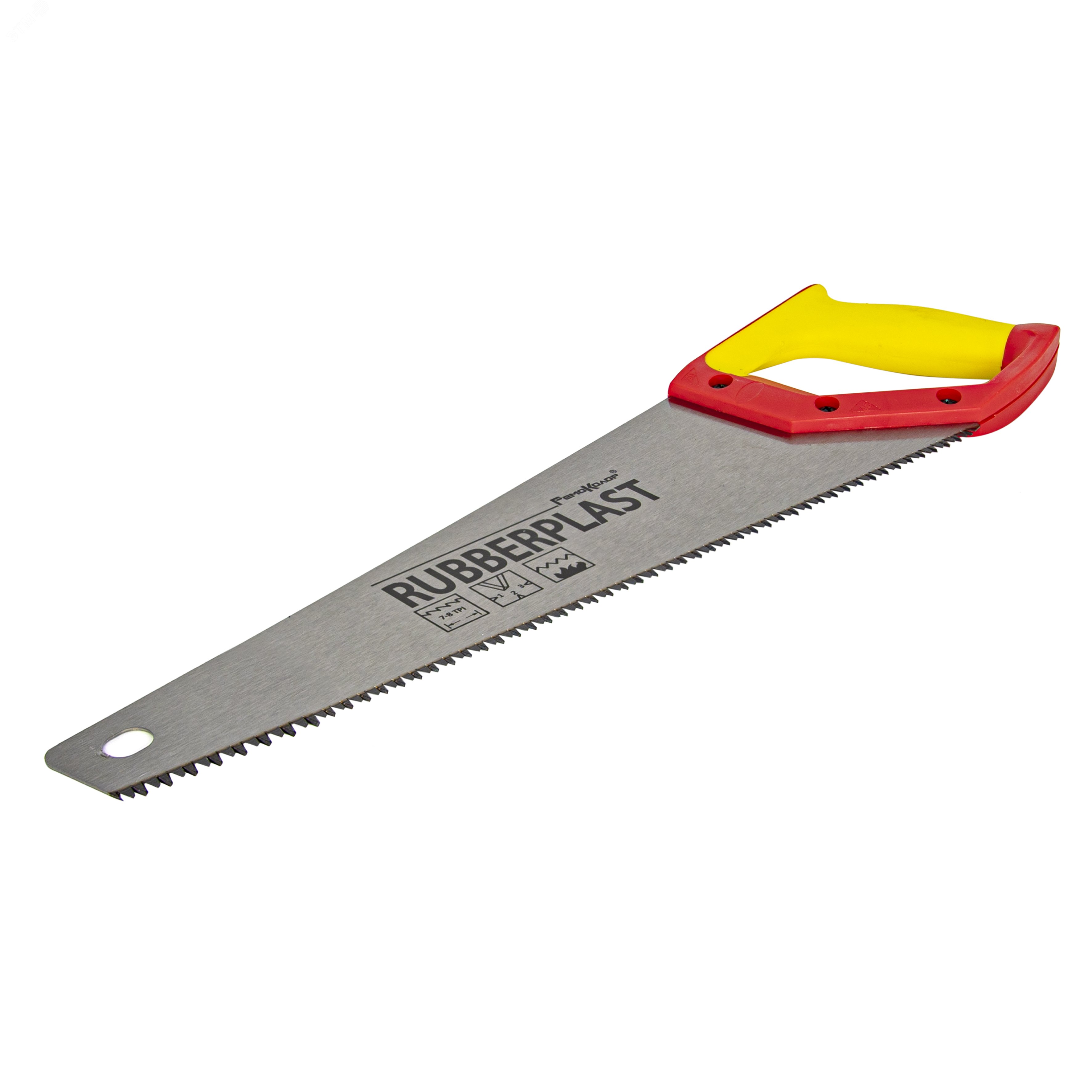 Изображение товара Ножовка по дереву RUBBER PLAST 400 мм шаг 3,5 мм TPI 7-8 закалка эргономичная рукоять