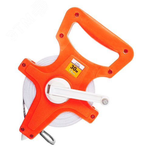 Изображение товара Мерная лента фибергласовая геодезическая, открытый пластик. корпус, лента из ПВХ, 30м х13мм (шт)