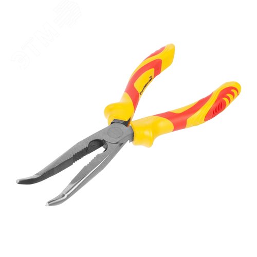 Изображение товара Тонкогубцы изогнутые FINE, 200 мм, HCS, двухкомпонентные рукоятки (шт)