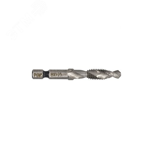 Изображение товара Сверло-метчик М8 х 64 мм, шаг 1,25 мм, Р6М5, 6-гранный хвостовик (шт)